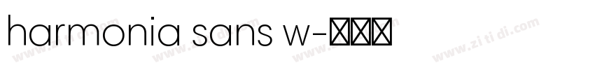 harmonia sans w字体转换
